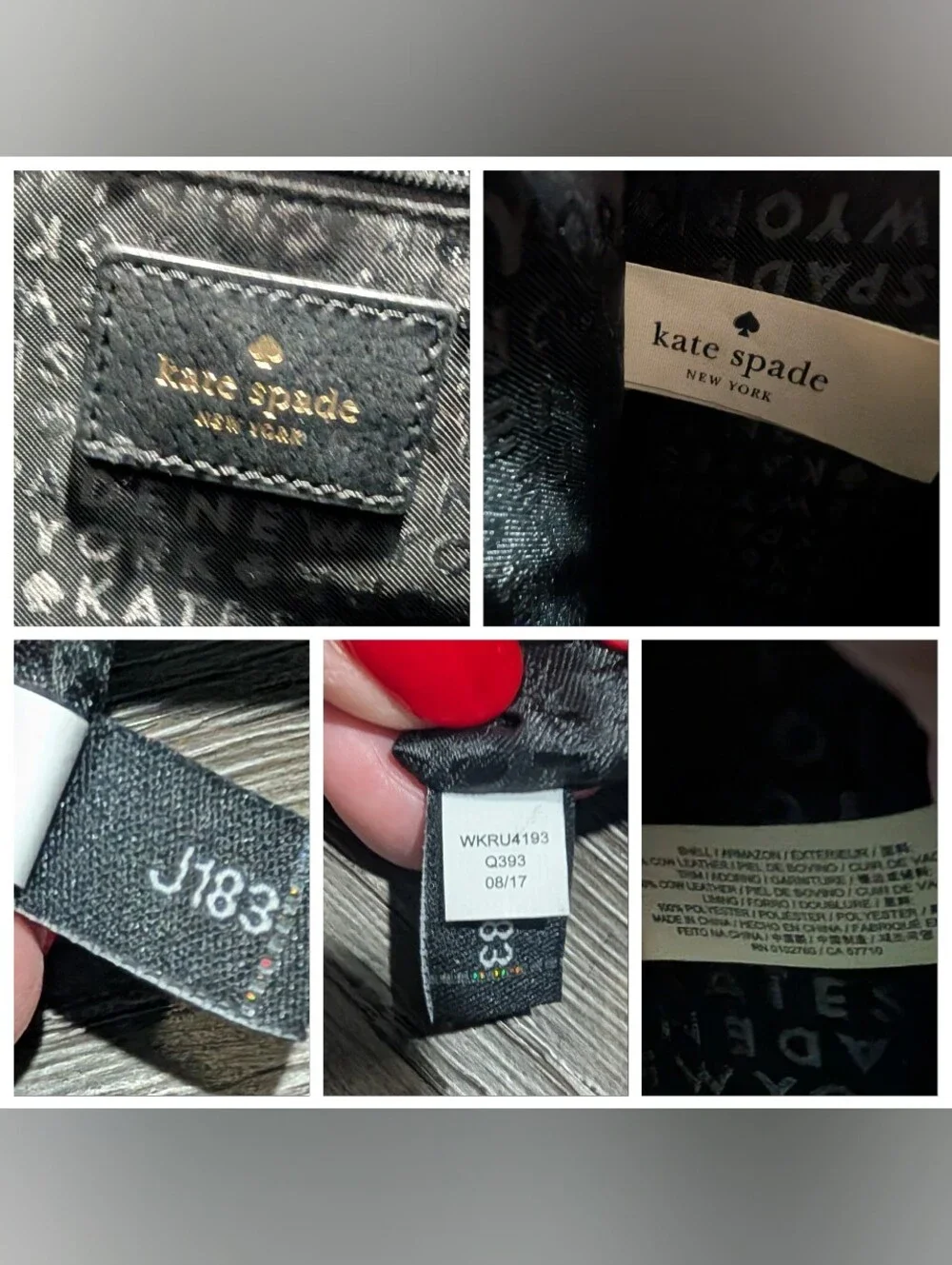 kate spade Black and Cream Two-Tone Leather Bag Very Gently Used